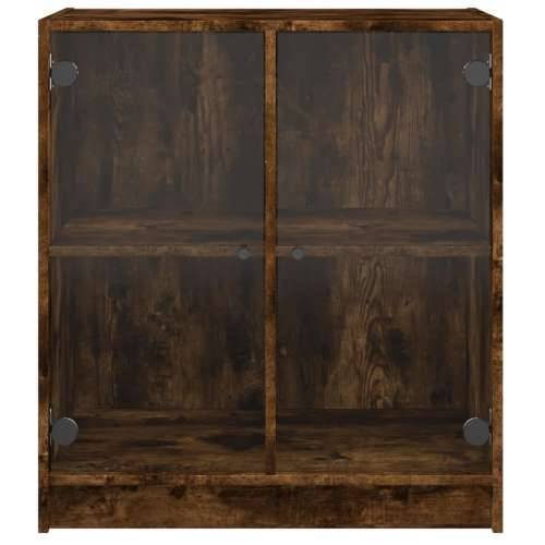 Bočni ormarić sa staklenim vratima boja hrasta 68x37x75,5 cm - Dimljeni hrast 1 Cijena