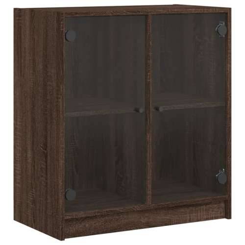 Bočni ormarić sa staklenim vratima boja hrasta 68x37x75,5 cm - Smeđi hrast 1 Cijena