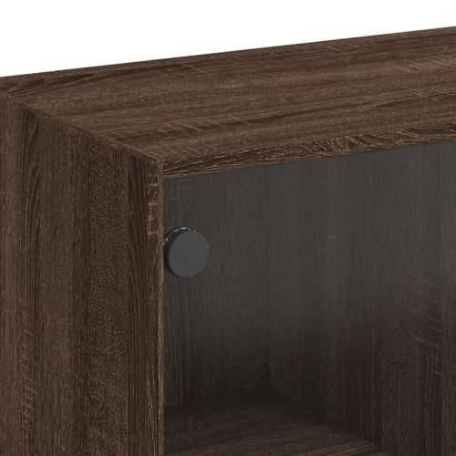 Bočni ormarić sa staklenim vratima boja hrasta 68x37x75,5 cm - Smeđi hrast 1 Cijena