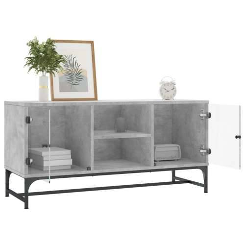 TV ormarić sa staklenim vratima boja betona 102 x 37 x 50 cm - Beton siva 1 Cijena