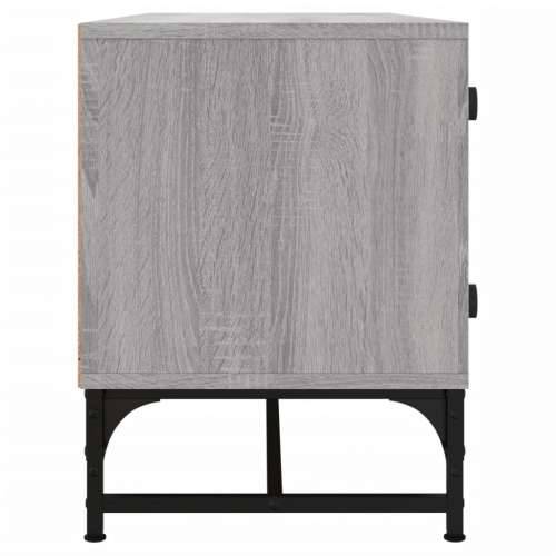 TV ormarić sa staklenim vratima siva boja hrasta 102x37x50 cm - Sivi hrast sonoma 1 Cijena