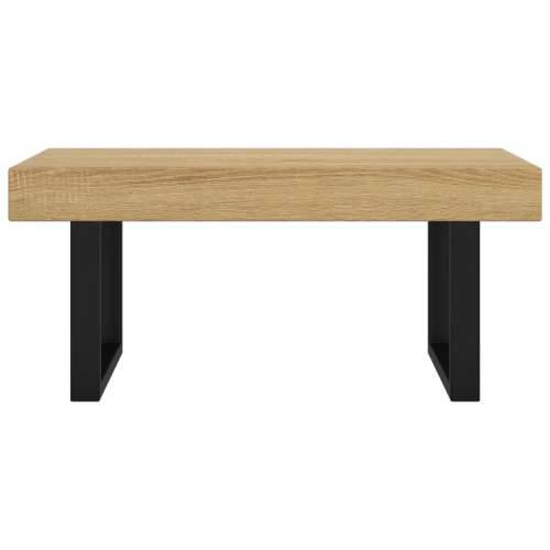 Stolić za kavu svjetlosmeđi i crni 90x45x40 cm MDF i željezo - Svjetlosmeđa 1 Cijena