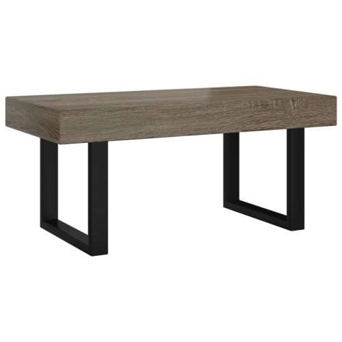 Stolić za kavu sivo-crni 90x45x40 cm MDF i željezo - Siva 1 Cijena