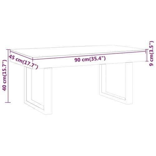 Stolić za kavu sivo-crni 90x45x40 cm MDF i željezo - Siva 1 Cijena