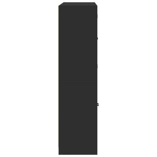 Regal za knjige s vratima crni 136x37x142 cm konstruirano drvo Crna 1 136 cm Cijena