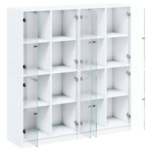 Regal za knjige s vratima bijeli 136 x 37 x 142 cm drveni Bijela 1 136 cm Cijena