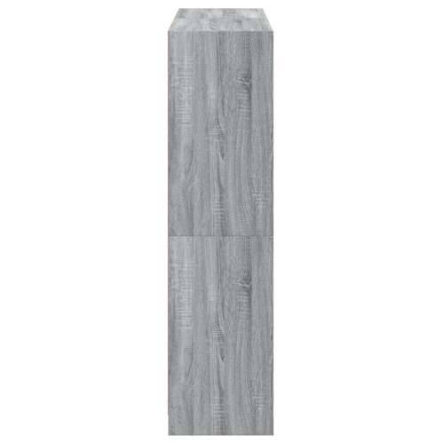 Regal za knjige s vratima boja hrasta 136x37x142 cm drveni - Sivi hrast sonoma 1 136 cm Cijena