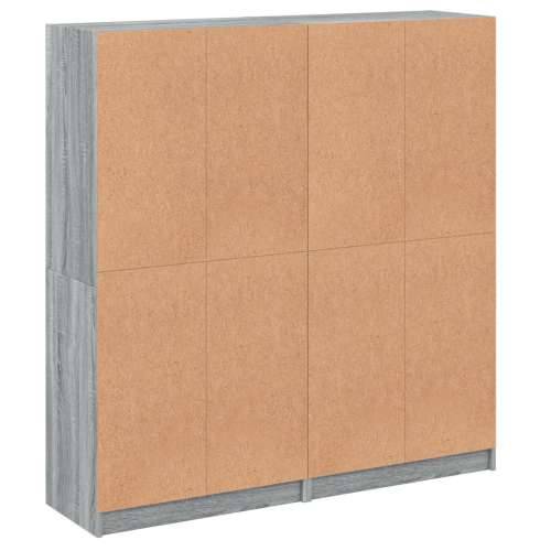 Regal za knjige s vratima boja hrasta 136x37x142 cm drveni - Sivi hrast sonoma 1 136 cm Cijena
