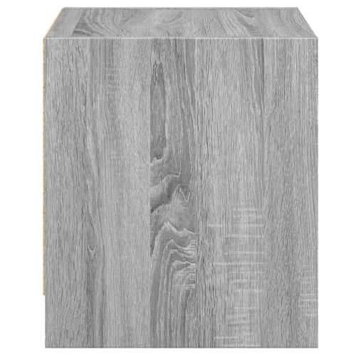 Noćni ormarić sa staklenim vratima boja hrasta 35 x 37 x 42 cm - Sivi hrast sonoma 1 Cijena