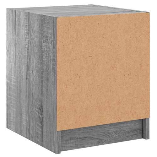 Noćni ormarić sa staklenim vratima boja hrasta 35 x 37 x 42 cm - Sivi hrast sonoma 1 Cijena
