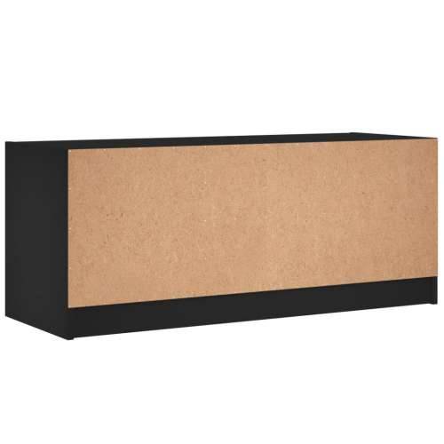 TV ormarić sa staklenim vratima crni 102x37x42 cm - Crna 1 Cijena