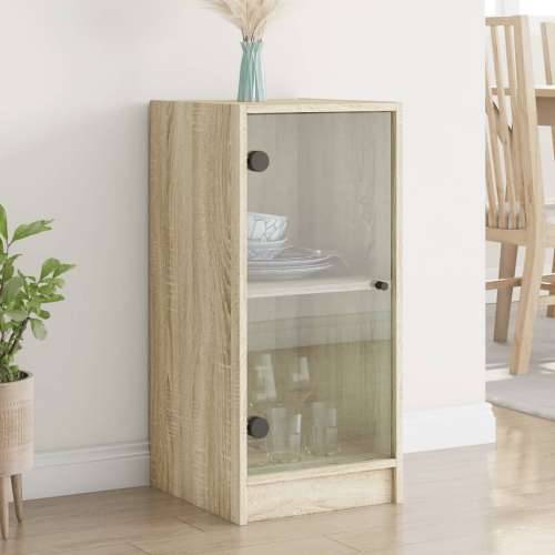 Bočni ormarić sa staklenim vratima boja hrasta 35x37x75,5 cm - sonoma hrast 1 Cijena