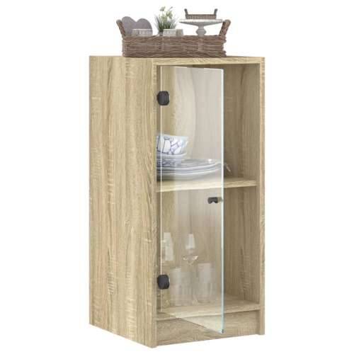 Bočni ormarić sa staklenim vratima boja hrasta 35x37x75,5 cm - sonoma hrast 1 Cijena