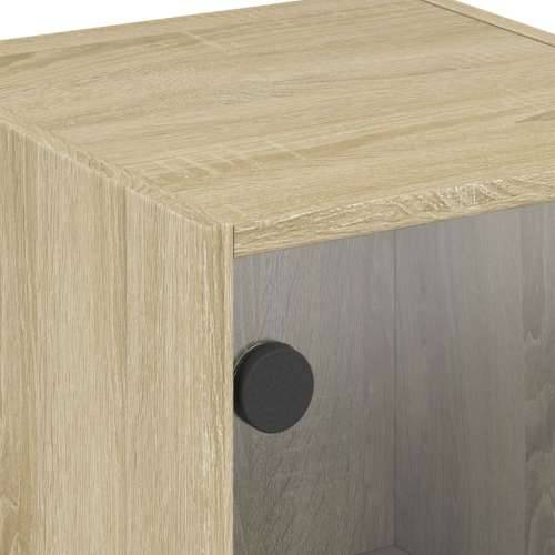 Bočni ormarić sa staklenim vratima boja hrasta 35x37x75,5 cm - sonoma hrast 1 Cijena
