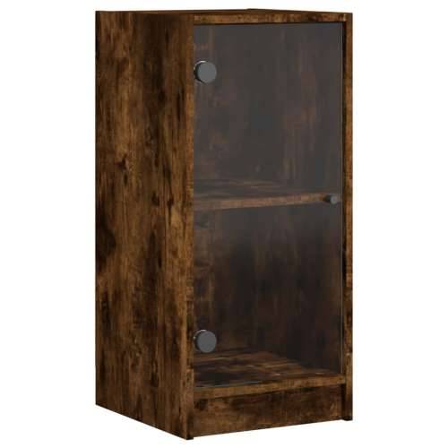 Bočni ormarić sa staklenim vratima boja hrasta 35x37x75,5 cm - Dimljeni hrast 1 Cijena
