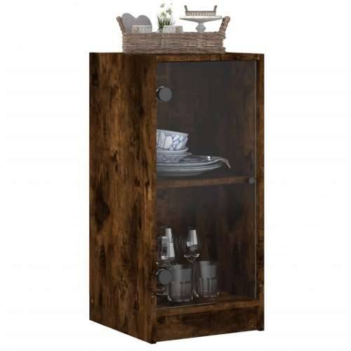 Bočni ormarić sa staklenim vratima boja hrasta 35x37x75,5 cm - Dimljeni hrast 1 Cijena