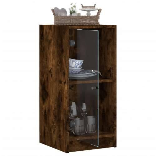 Bočni ormarić sa staklenim vratima boja hrasta 35x37x75,5 cm - Dimljeni hrast 1 Cijena