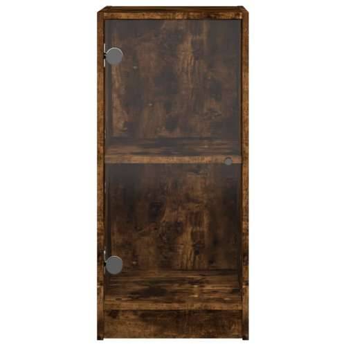 Bočni ormarić sa staklenim vratima boja hrasta 35x37x75,5 cm - Dimljeni hrast 1 Cijena
