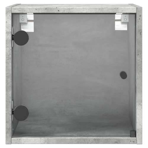 Noćni ormarići staklena vrata 2 kom boja betona 35x37x35 cm - Beton siva 2 Cijena