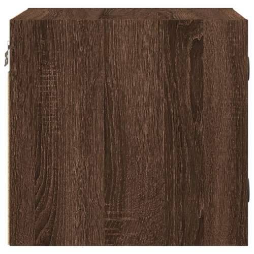 Noćni ormarić sa staklenim vratima boja hrasta 35 x 37 x 35 cm - Smeđi hrast 1 Cijena