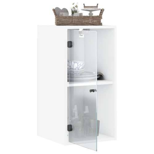 Zidni ormarić sa staklenim vratima bijeli 35 x 37 x 68,5 cm - Bijela 1 Cijena