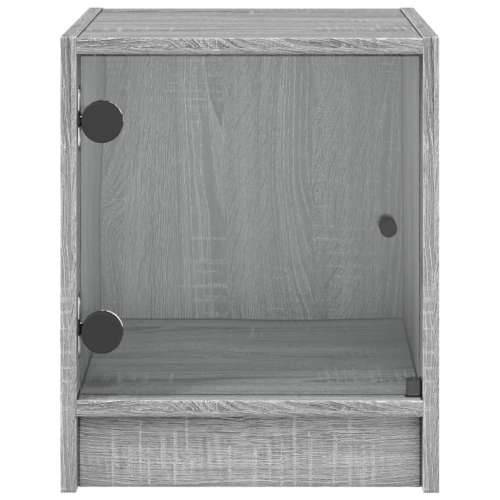 Noćni ormarići staklena vrata 2 kom boja hrasta 35 x 37 x 42 cm - Sivi hrast sonoma 2 Cijena