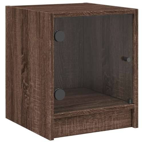 Noćni ormarići staklena vrata 2 kom boja hrasta 35 x 37 x 42 cm - Smeđi hrast 2 Cijena