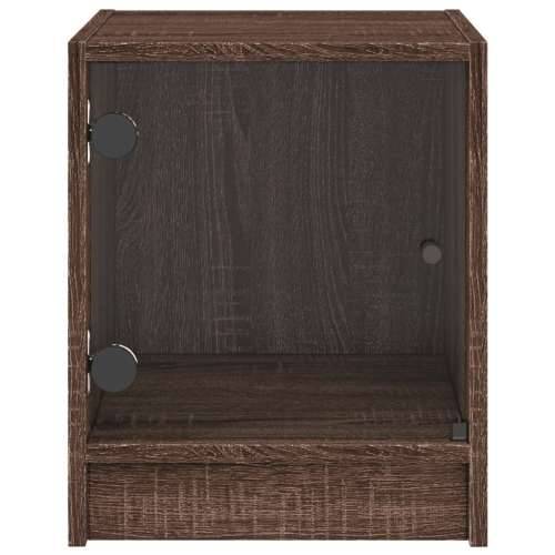Noćni ormarići staklena vrata 2 kom boja hrasta 35 x 37 x 42 cm - Smeđi hrast 2 Cijena