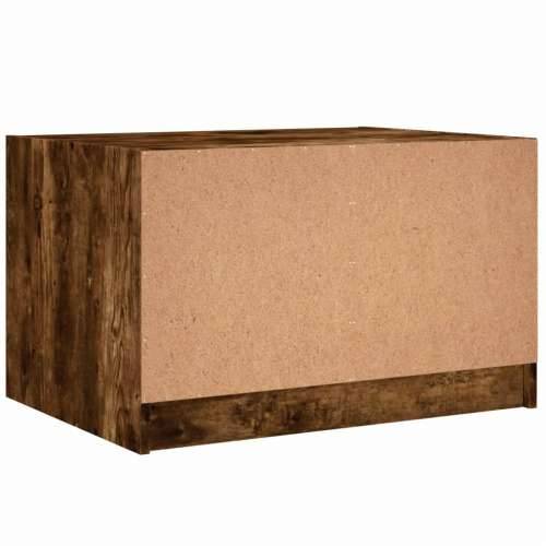 Stolić za kavu sa staklenim vratima boja hrasta 68x50x42 cm - Dimljeni hrast 1 Cijena