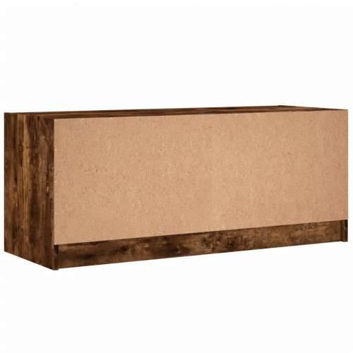 TV ormarić sa staklenim vratima boja hrasta 102x37x42 cm - Dimljeni hrast 1 Cijena