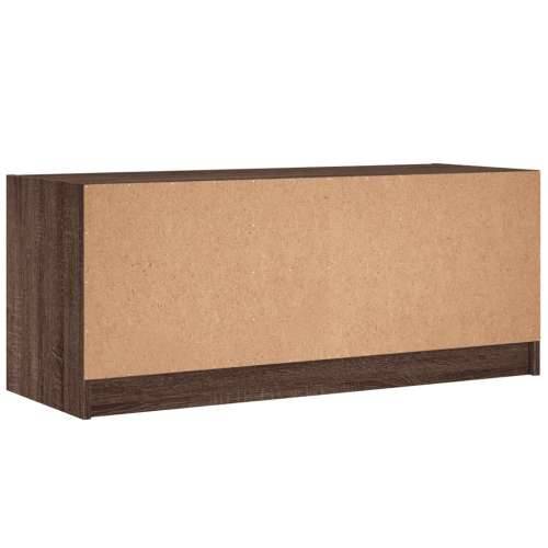 TV ormarić sa staklenim vratima smeđa boja hrasta 102x37x42 cm - Smeđi hrast 1 Cijena