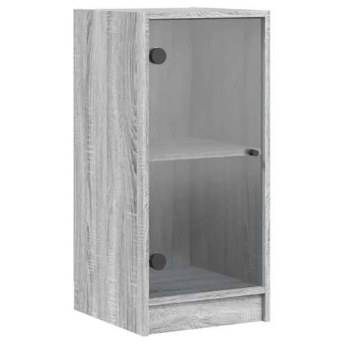 Bočni ormarić sa staklenim vratima boja hrasta 35x37x75,5 cm - Sivi hrast sonoma 1 Cijena