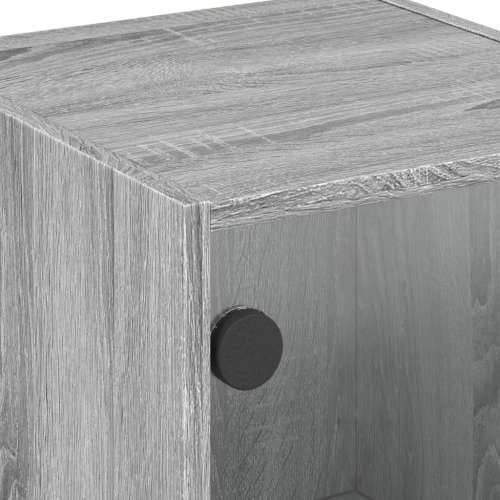Bočni ormarić sa staklenim vratima boja hrasta 35x37x75,5 cm - Sivi hrast sonoma 1 Cijena