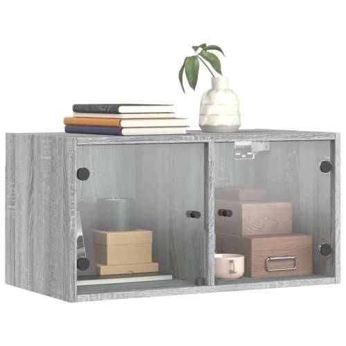 Zidni ormarići staklena vrata 2 kom boja hrasta 68,5x37x35 cm - Sivi hrast sonoma 2 Cijena