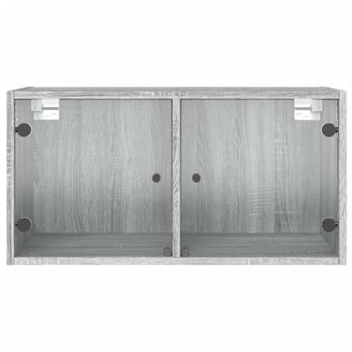 Zidni ormarići staklena vrata 2 kom boja hrasta 68,5x37x35 cm - Sivi hrast sonoma 2 Cijena