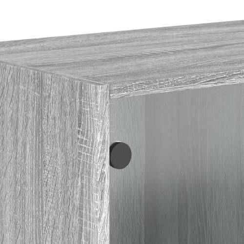 Zidni ormarići staklena vrata 2 kom boja hrasta 68,5x37x35 cm - Sivi hrast sonoma 2 Cijena
