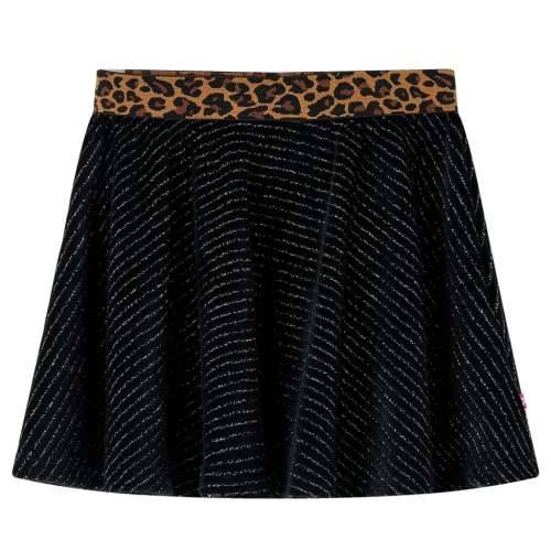 Dječja suknja s uzorkom leoparda na pojasu crna 140 - 140 (9 – 10 godina) Cijena