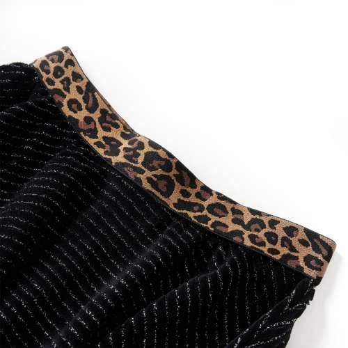 Dječja suknja s uzorkom leoparda na pojasu crna 140 - 140 (9 – 10 godina) Cijena