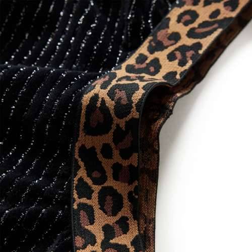 Dječja suknja s uzorkom leoparda na pojasu crna 140 - 140 (9 – 10 godina) Cijena