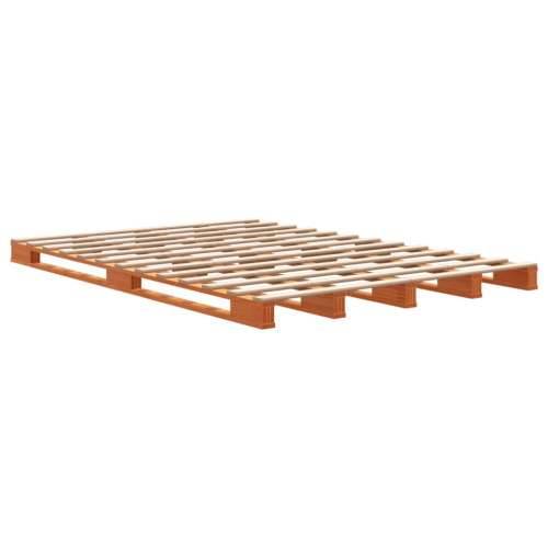 Krevet od paleta voštano smeđi 140x200 cm od masivne borovine - Smeđa 140 x 200 cm Cijena