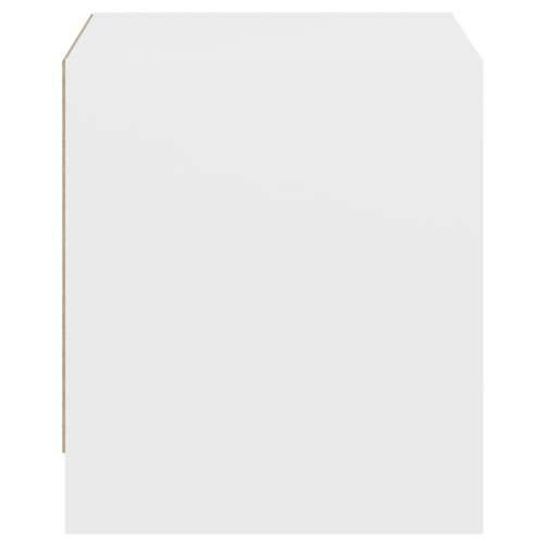 Noćni ormarić sa staklenim vratima bijeli 35 x 37 x 42 cm Bijela 1 Cijena