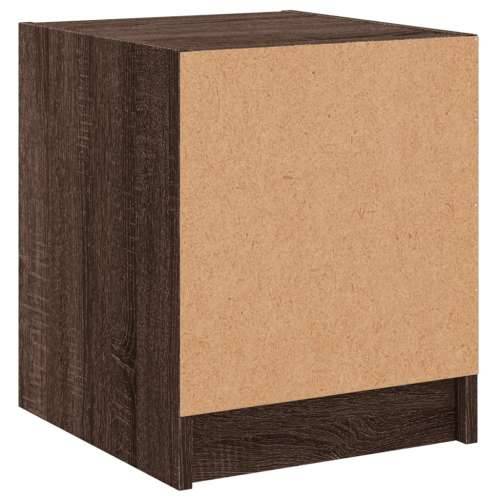 Noćni ormarić sa staklenim vratima boja hrasta 35 x 37 x 42 cm - Smeđi hrast 1 Cijena