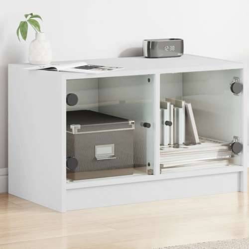 TV ormarić sa staklenim vratima bijeli 68x37x42 cm - Bijela 1 Cijena