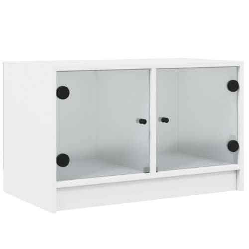 TV ormarić sa staklenim vratima bijeli 68x37x42 cm - Bijela 1 Cijena