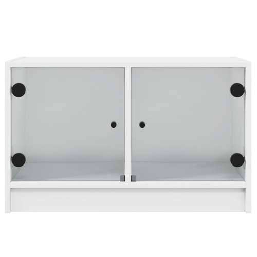 TV ormarić sa staklenim vratima bijeli 68x37x42 cm - Bijela 1 Cijena