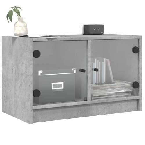 TV ormarić sa staklenim vratima boja betona 68x37x42 cm - Beton siva 1 Cijena