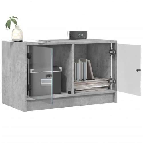 TV ormarić sa staklenim vratima boja betona 68x37x42 cm - Beton siva 1 Cijena