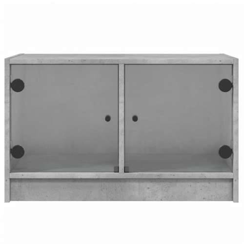 TV ormarić sa staklenim vratima boja betona 68x37x42 cm - Beton siva 1 Cijena