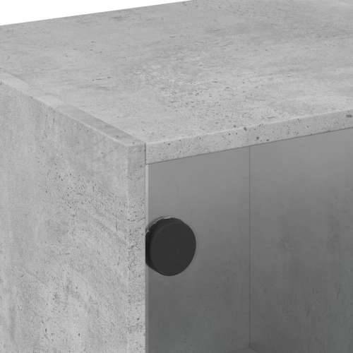 TV ormarić sa staklenim vratima boja betona 68x37x42 cm - Beton siva 1 Cijena