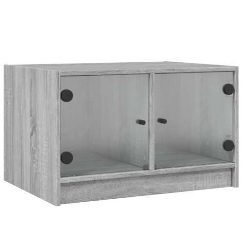 Stolić za kavu sa staklenim vratima boja hrasta 68x50x42 cm - Sivi hrast sonoma 1 Cijena